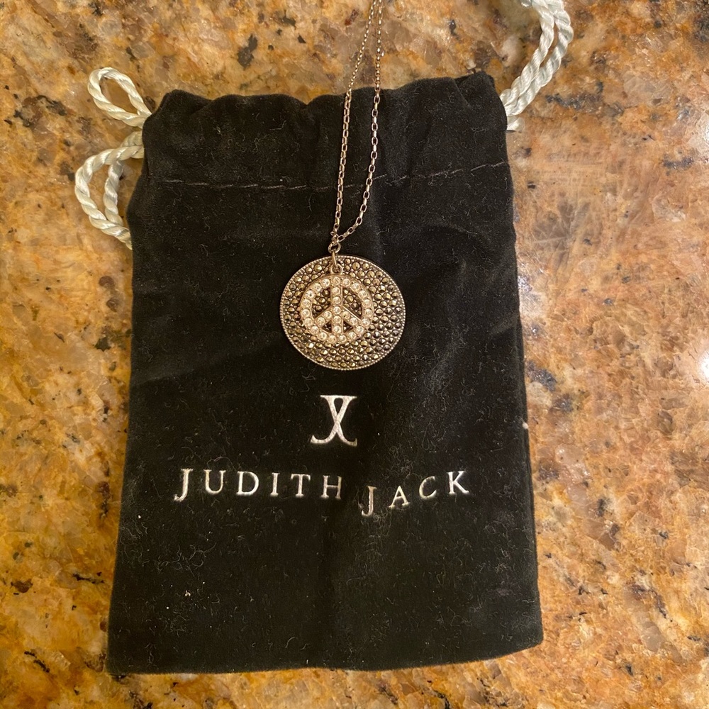 Judith Jack Peace Sign Necklace